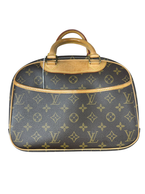 LOUIS VUITTON Monogram Trouville Handbag Brown Gold Hardware LO2305