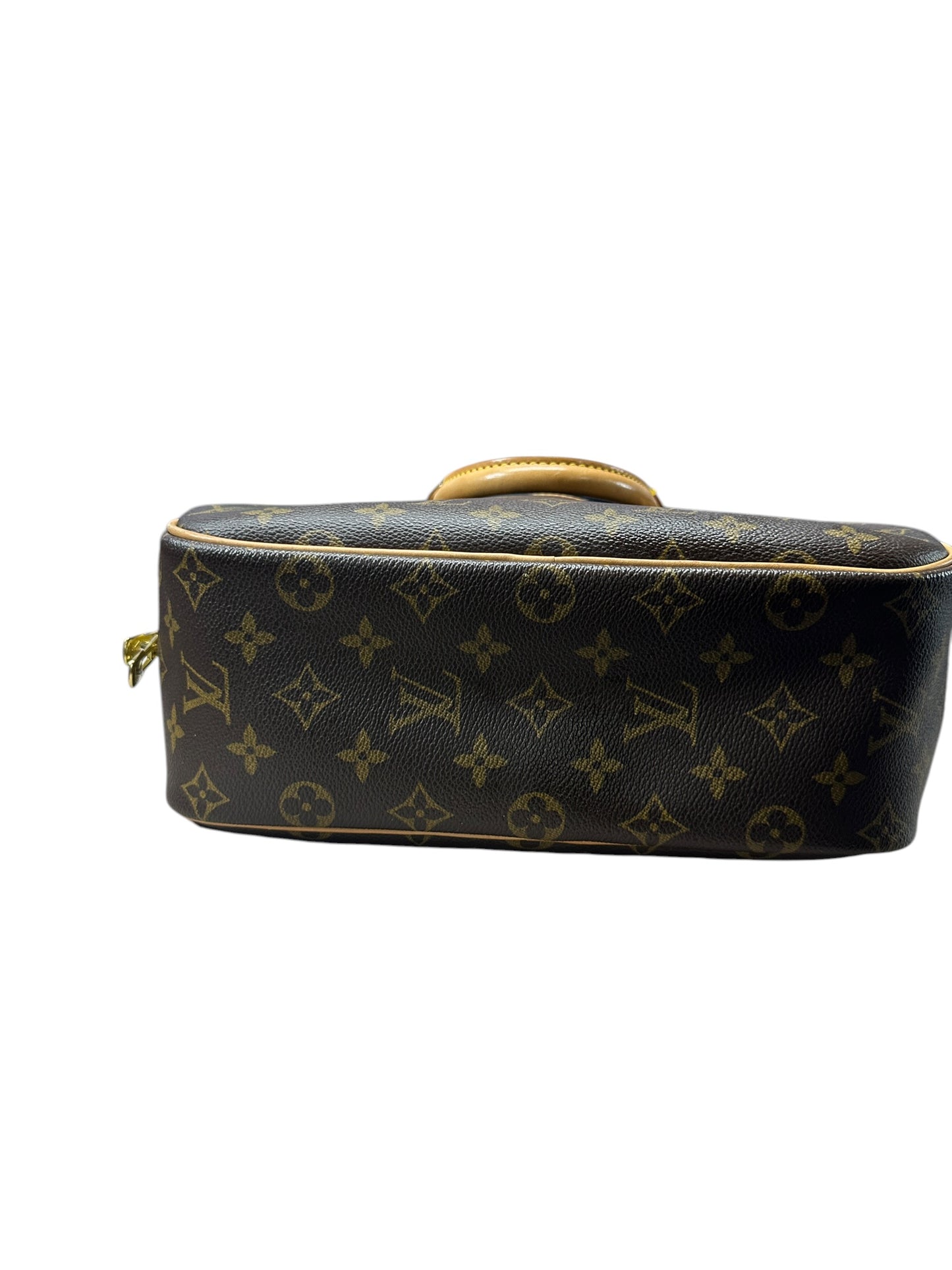 LOUIS VUITTON Monogram Trouville Handbag Brown Gold Hardware LO2305