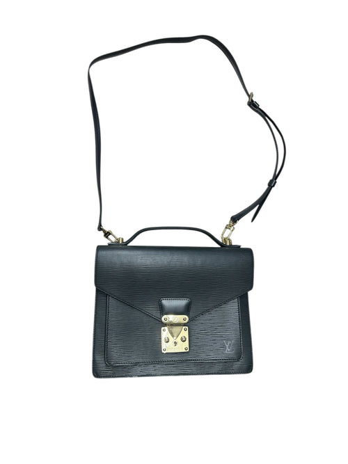 LOUIS VUITTON Epi Locky BB Handbag Black Gold Hardware LO2310