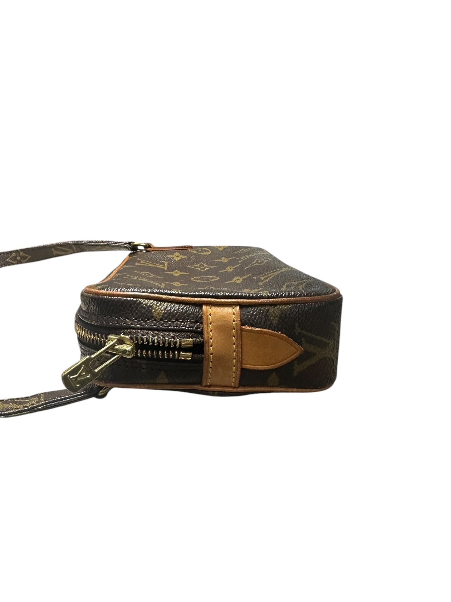 LOUIS VUITTON Monogram Pochette Marly Bandouliere Crossbody Bag Brown Gold Hardware LO2315