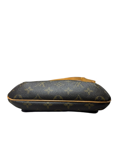 LOUIS VUITTON Monogram Musette Tango Shoulder Bag Brown Gold Hardware LO2316