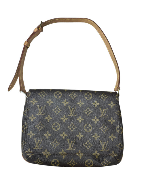 LOUIS VUITTON Monogram Musette Salsa Shoulder Bag Brown Gold Hardware LO2317
