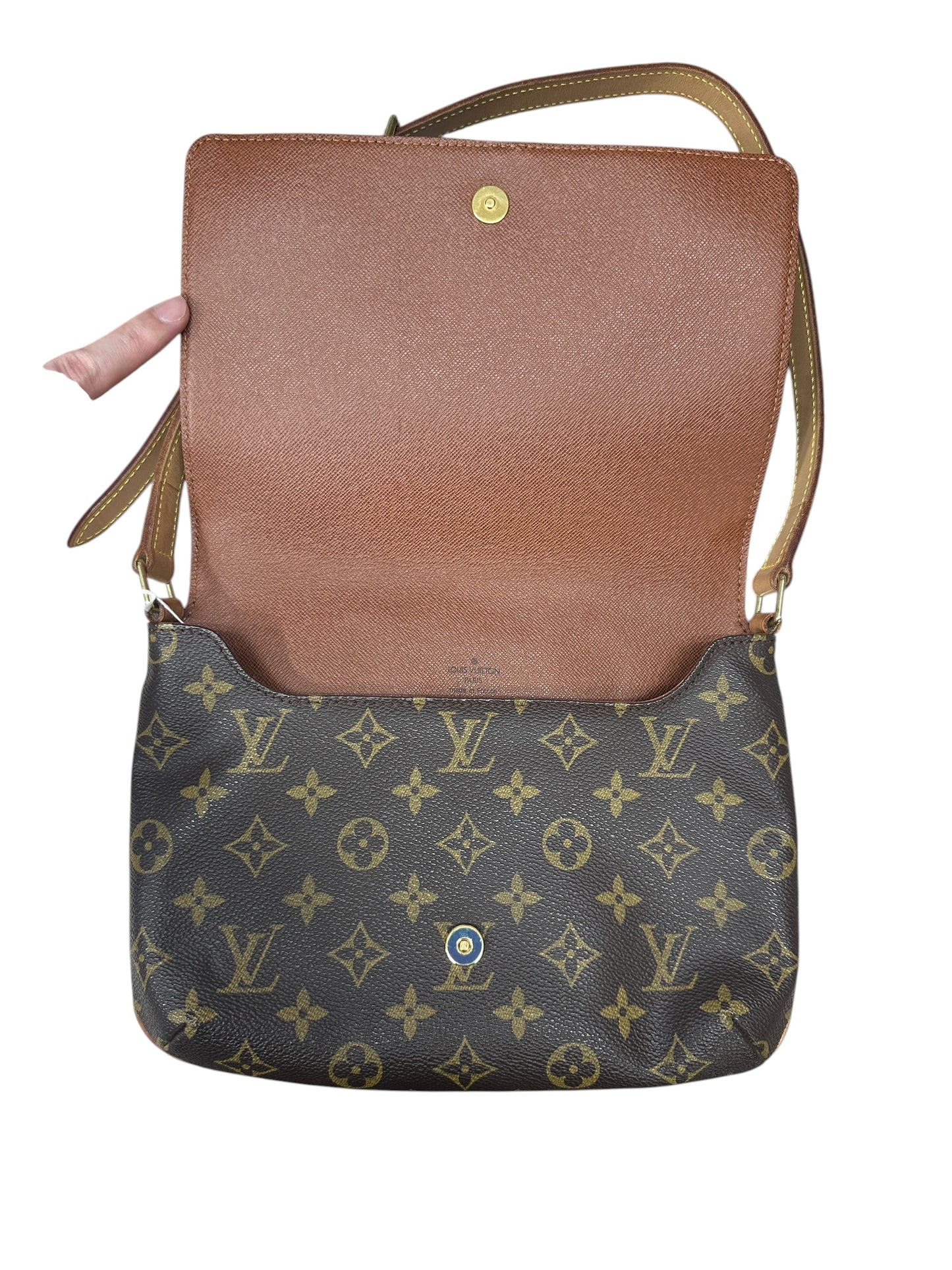LOUIS VUITTON Monogram Musette Salsa Shoulder Bag Brown Gold Hardware LO2317