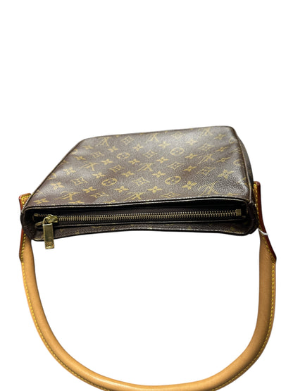 LOUIS VUITTON Monogram Looping MM Shoulder Bag Brown Gold Hardware LO2318