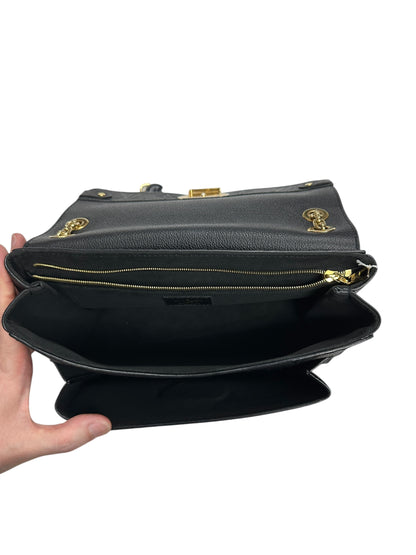LOUIS VUITTON Empreinte Leather Flap Shoulder Bag Shoulder Bag Black Gold Hardware LO2346