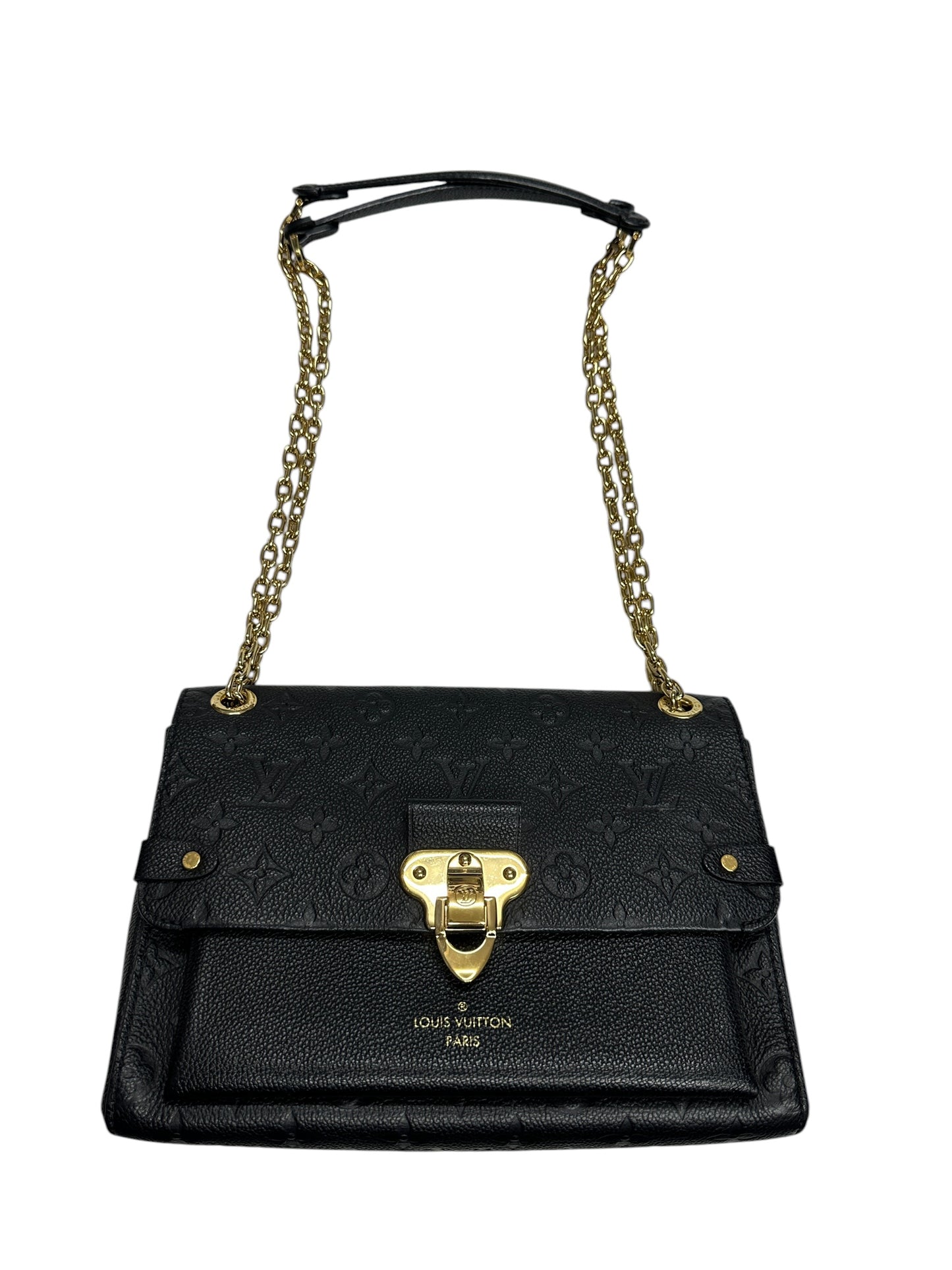 LOUIS VUITTON Empreinte Leather Flap Shoulder Bag Shoulder Bag Black Gold Hardware LO2346