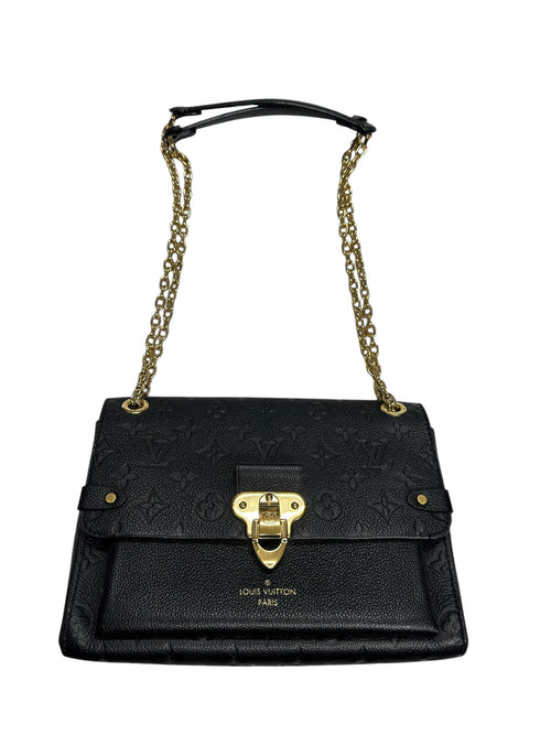 LOUIS VUITTON Empreinte Leather Flap Shoulder Bag Shoulder Bag Black Gold Hardware LO2346