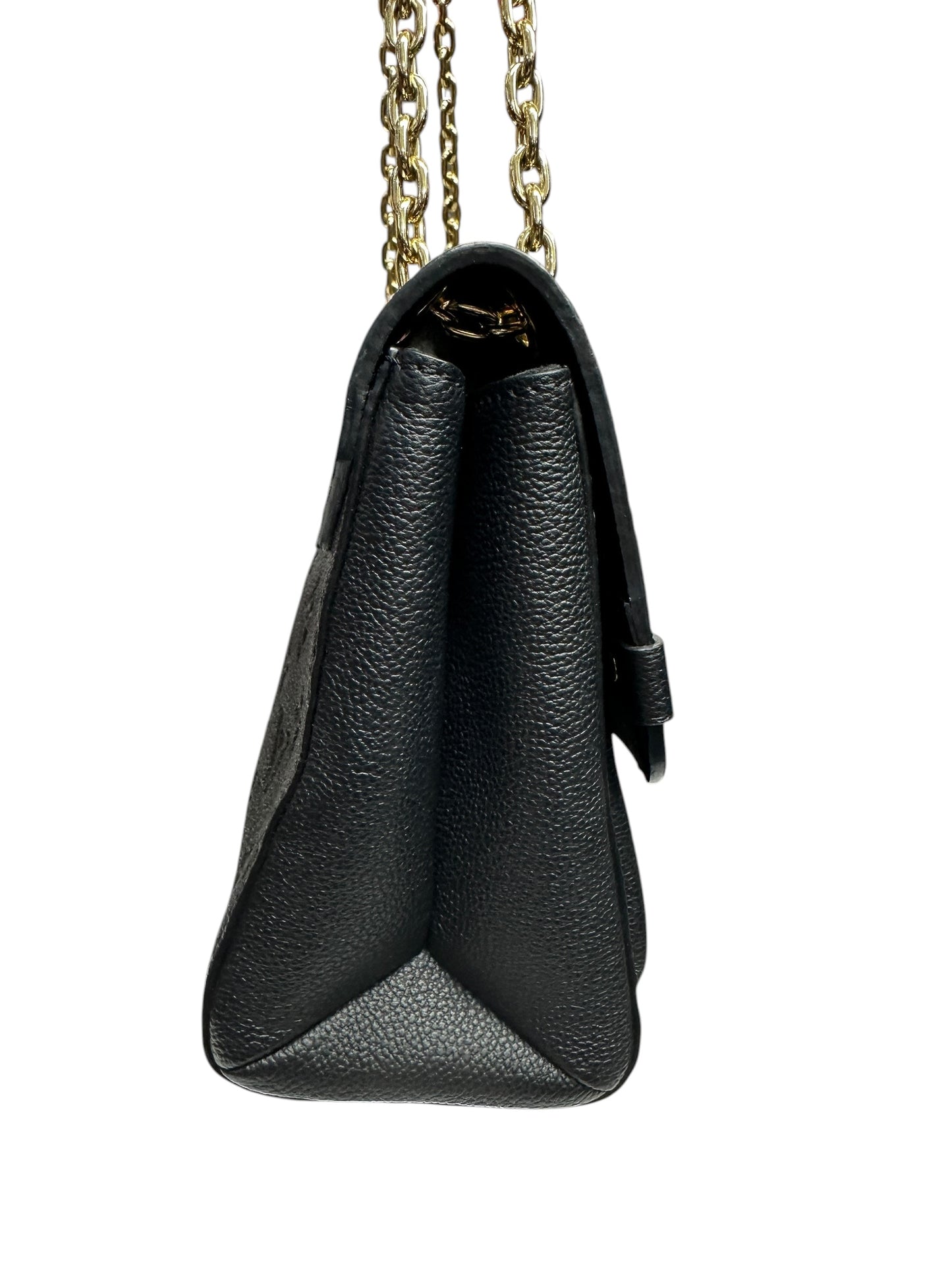 LOUIS VUITTON Empreinte Leather Flap Shoulder Bag Shoulder Bag Black Gold Hardware LO2346