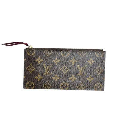 LOUIS VUITTON Monogram Felicie Pochette Chain Wallet Brown Gold Hardware LO2336