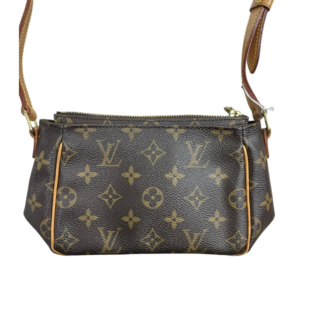 LOUIS VUITTON Monogram Viva Cite MM Crossbody Bag Brown Gold Hardware LO2349