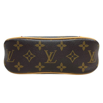 LOUIS VUITTON Monogram Croissant MM Shoulder Bag Brown Gold Hardware LO2354