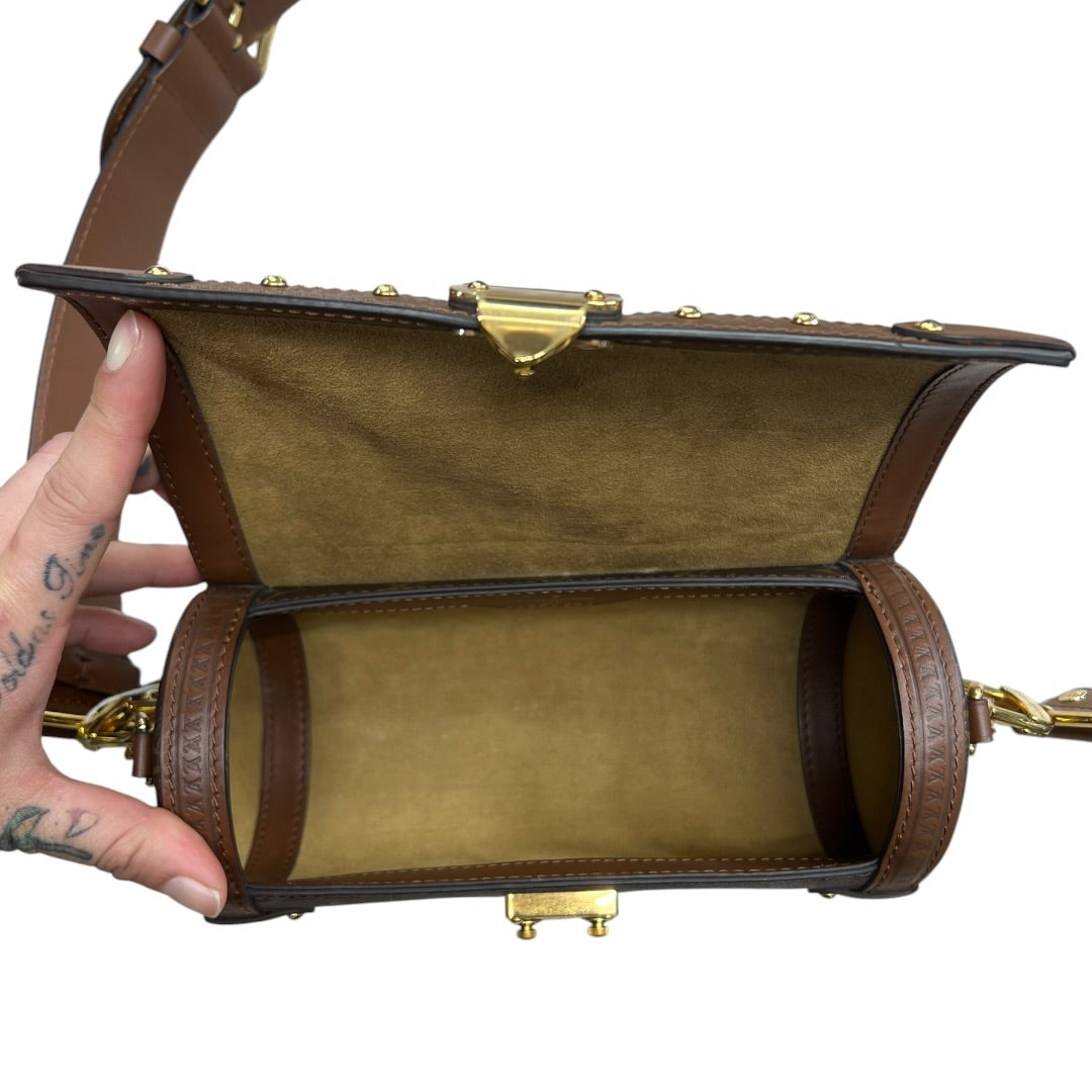 LOUIS VUITTON Monogram Papillon Trunk Shoulder Bag Brown Gold Hardware LO2359