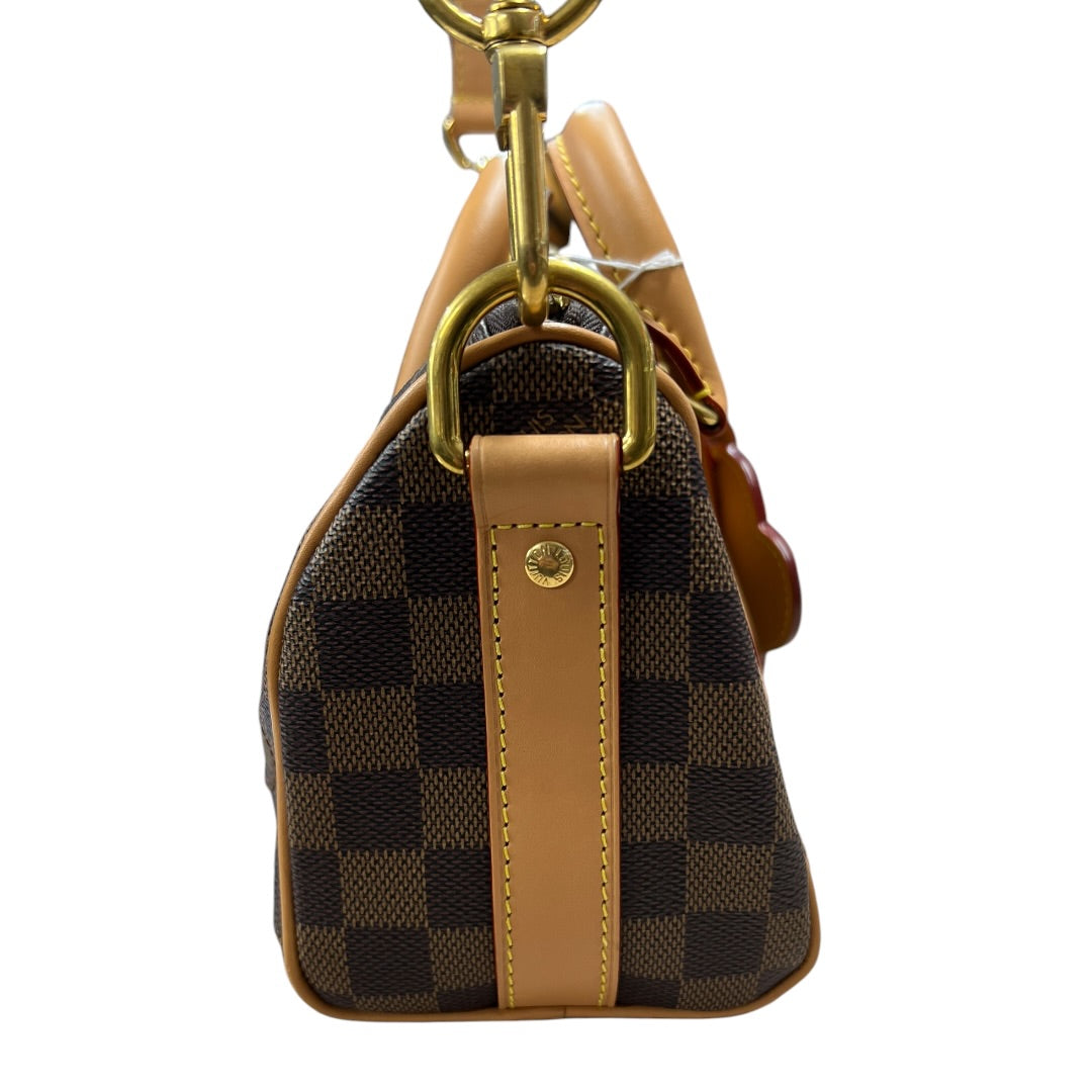 LOUIS VUITTON Monogram x Damier Giant Keepall XS Nigo Duffle Bag Brown Gold Hardware LO2327