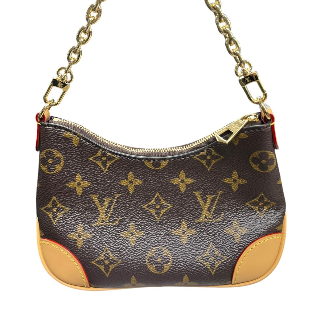 LOUIS VUITTON Monogram Croissant MM Shoulder Bag Brown Gold Hardware LO2354
