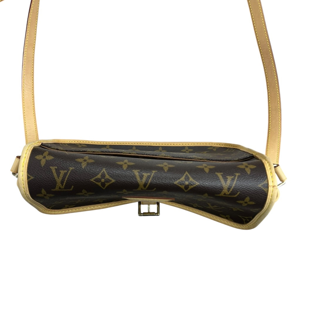 LOUIS VUITTON Monogram Saint Cloud PM Crossbody Bag Brown Gold Hardware LO2341