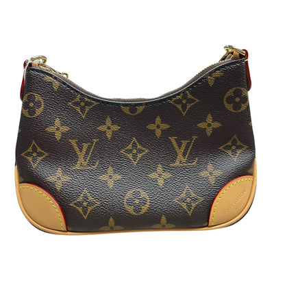 LOUIS VUITTON Monogram Croissant MM Shoulder Bag Brown Gold Hardware LO2354