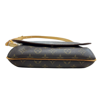 LOUIS VUITTON Monogram Musette Salsa Shoulder Bag Brown Gold Hardware LO2353