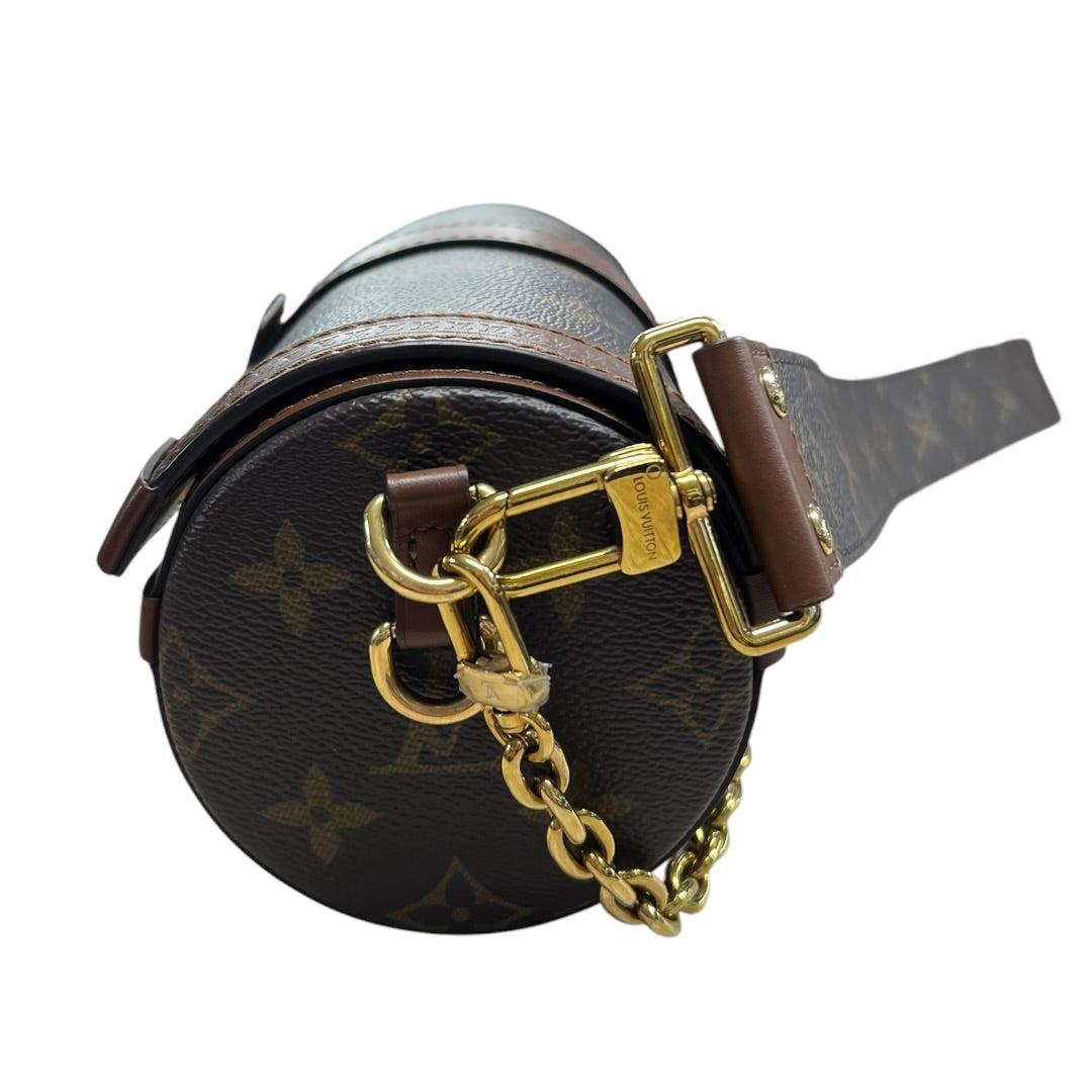 LOUIS VUITTON Monogram Papillon Trunk Shoulder Bag Brown Gold Hardware LO2359