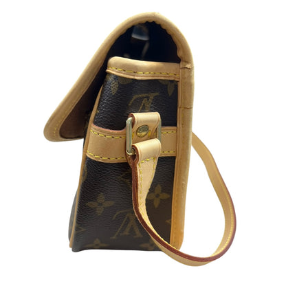 LOUIS VUITTON Monogram Saint Cloud PM Crossbody Bag Brown Gold Hardware LO2341