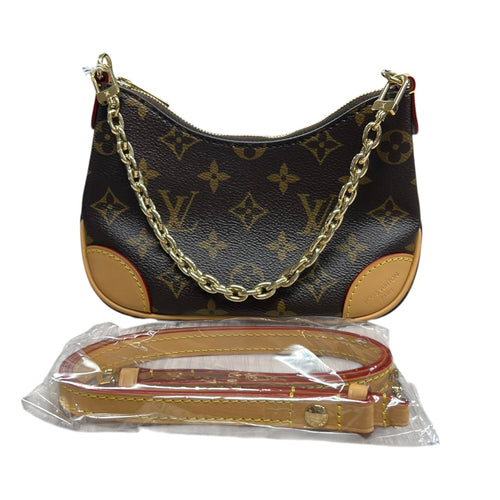 LOUIS VUITTON Monogram Croissant MM Shoulder Bag Brown Gold Hardware LO2354