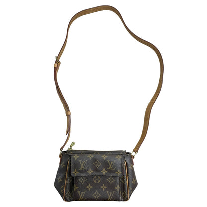 LOUIS VUITTON Monogram Viva Cite MM Crossbody Bag Brown Gold Hardware LO2349