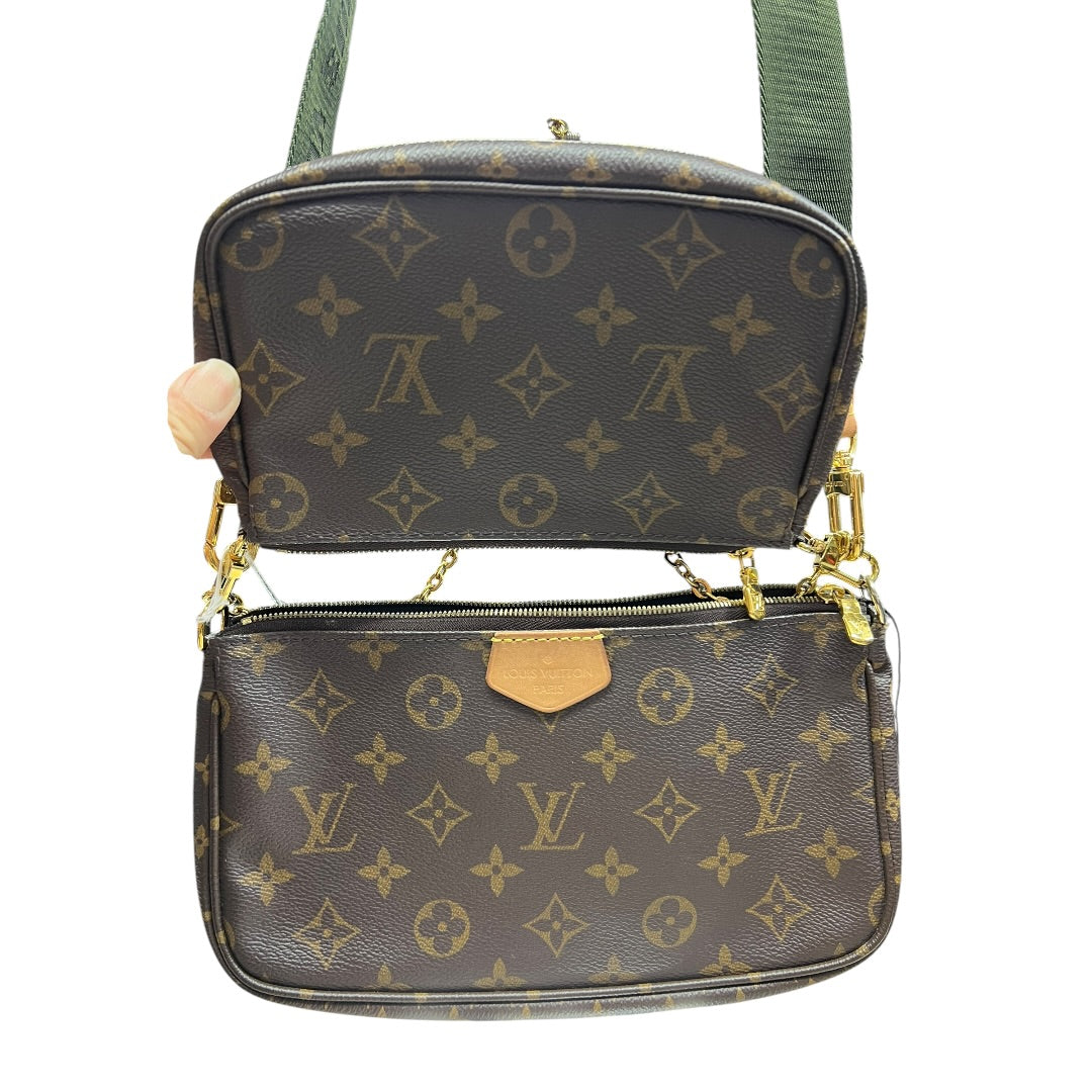LOUIS VUITTON Monogram Multi Pochette Accessoires Crossbody Bag Brown Gold Hardware LO2342