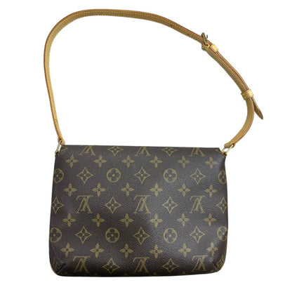 LOUIS VUITTON Monogram Musette Salsa Shoulder Bag Brown Gold Hardware LO2353