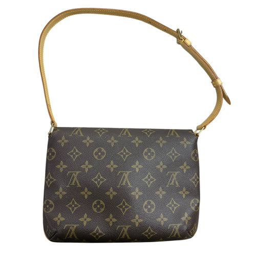 LOUIS VUITTON Monogram Musette Salsa Shoulder Bag Brown Gold Hardware LO2353