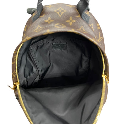 LOUIS VUITTON Monogram Palm Springs Mini Backpack Brown Gold Hardware LO2326