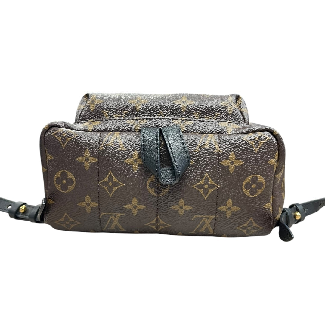LOUIS VUITTON Monogram Palm Springs Mini Backpack Brown Gold Hardware LO2326