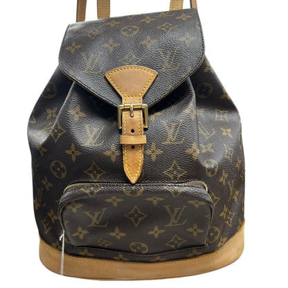 LOUIS VUITTON Monogram Montsouris MM Backpack Brown Gold Hardware LO2357