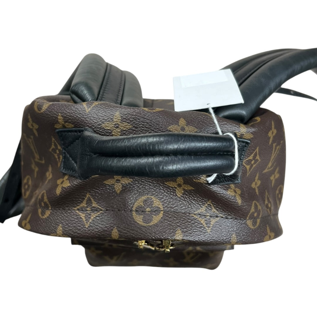 LOUIS VUITTON Monogram Palm Springs Mini Backpack Brown Gold Hardware LO2326