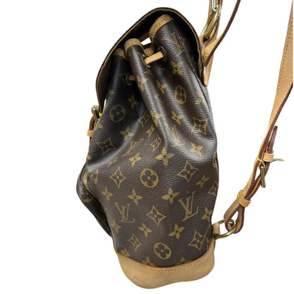 LOUIS VUITTON Monogram Montsouris MM Backpack Brown Gold Hardware LO2357