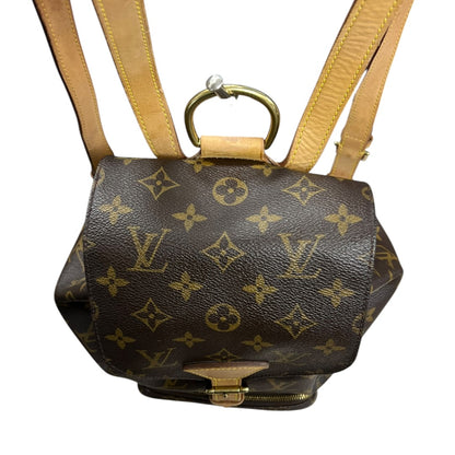 LOUIS VUITTON Monogram Montsouris MM Backpack Brown Gold Hardware LO2357