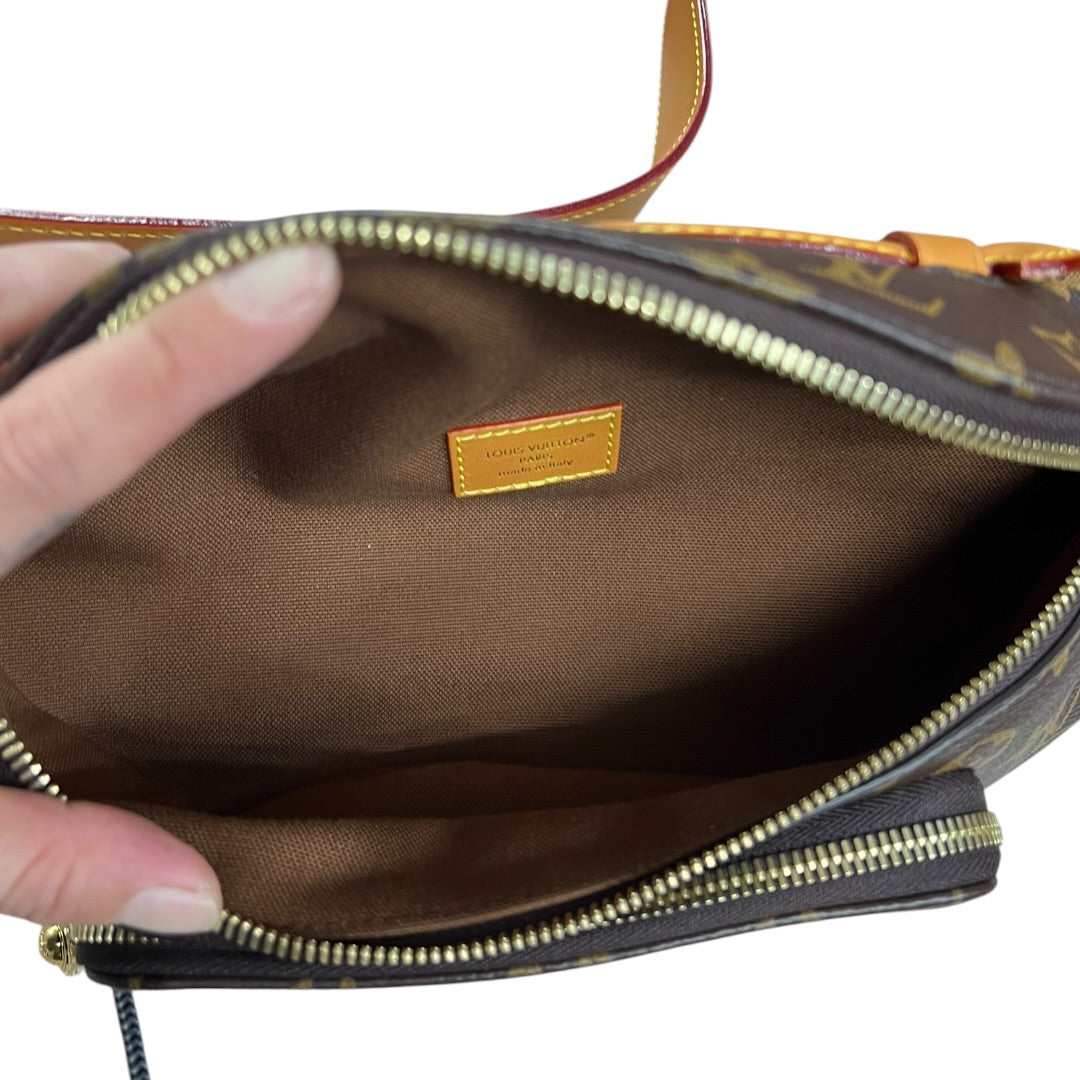 LOUIS VUITTON Monogram Bumbag Belt Bag Brown Gold Hardware LO2355