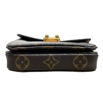 LOUIS VUITTON Monogram Pochette Metis Crossbody Bag Brown Gold Hardware LO2345