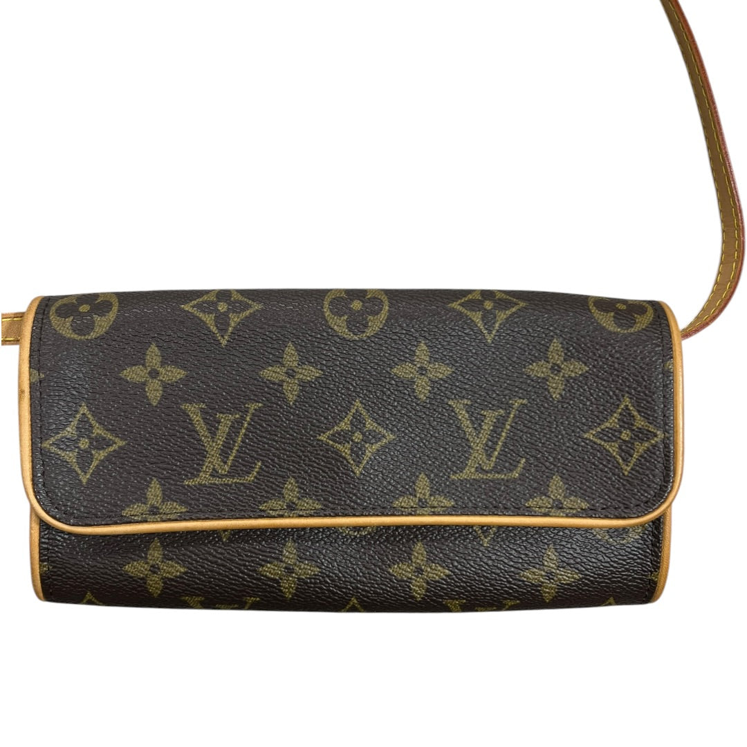 LOUIS VUITTON Monogram Pochette Florentine Waist Pouch Brown Gold Hardware LO2335
