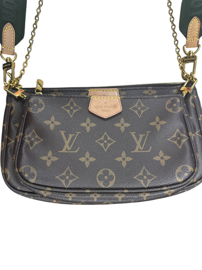 LOUIS VUITTON Monogram Multi Pochette Accessoires Crossbody Bag Brown Khaki Gold Hardware LO2361