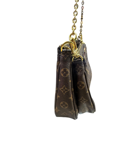 LOUIS VUITTON Monogram Multi Pochette Accessoires Crossbody Bag Brown Khaki Gold Hardware LO2361