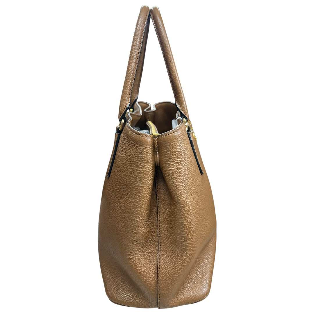 PRADA Vitello Daino Leather 2Way Tote Shoulder Bag Caramel Gold Hardware PR181