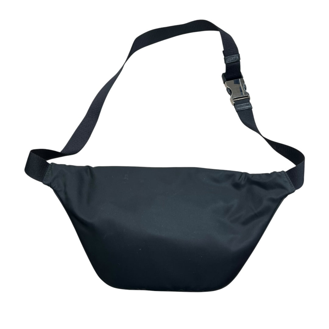PRADA Tessuto Nylon Triangle Logo Belt Bag Crossbody Sling Black