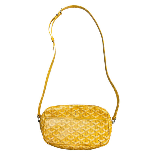 GOYARD Goyardine Cap Vert PM Crossbody Yellow Silver Hardware GO12