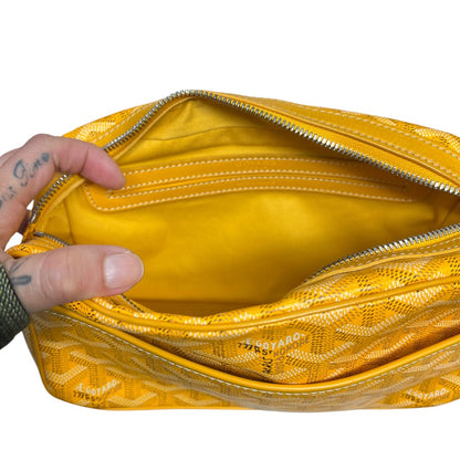 GOYARD Goyardine Cap Vert PM Crossbody Yellow Silver Hardware GO12