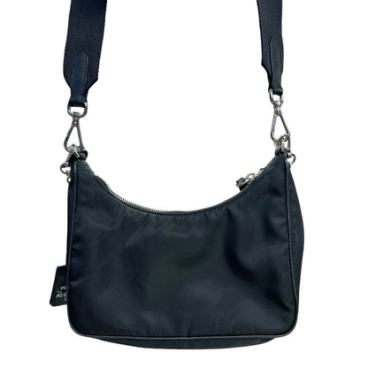 PRADA Re-Nylon Re-Edition 2005 Shoulder Bag Black Silver Hardware PR187