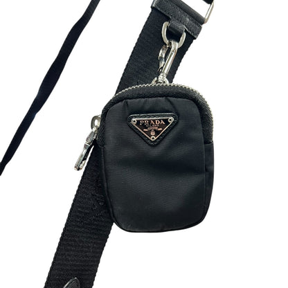 PRADA Re-Nylon Re-Edition 2005 Shoulder Bag Black Silver Hardware PR187