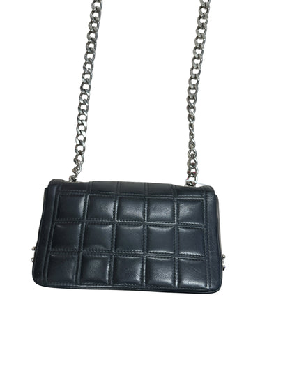 CHANEL Lambskin Square Quilted Mademoiselle Mini Flap Black Silver Hardware CH2145