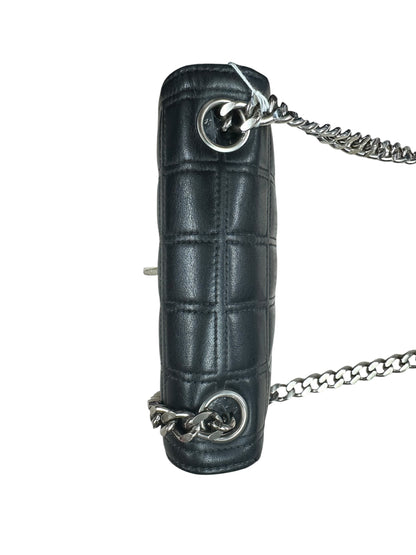 CHANEL Lambskin Square Quilted Mademoiselle Mini Flap Black Silver Hardware CH2145