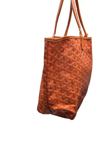 GOYARD Goyardine Saint Louis PM Tote Bag with Pouch Orange GO13
