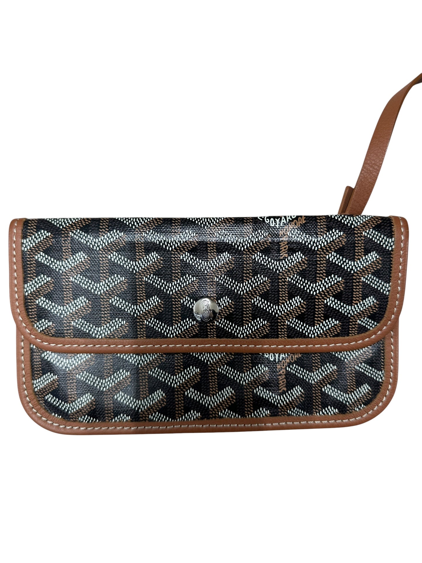 GOYARD Goyardine Saint Louis PM Custom Painted Tote Bag Black GO15
