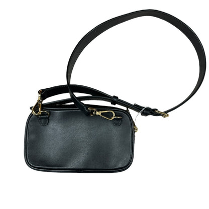 FENDI x VERSACE FENDACE Smooth Leather Camera Crossbody Bag Black Gold Hardware FE379